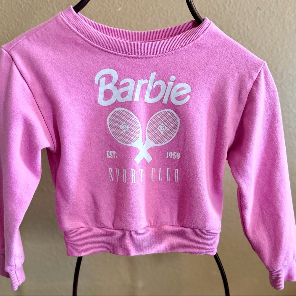 Barbie Pink Tennis Graphic Top Sz 7/8